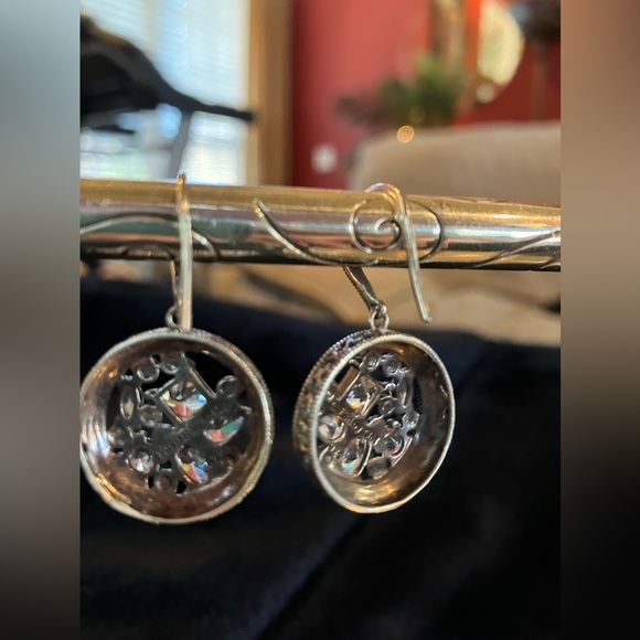 LAVISH BY TJM STERLING SILVER MARCASITE CZ EARRINGS - Picture 8 of 8